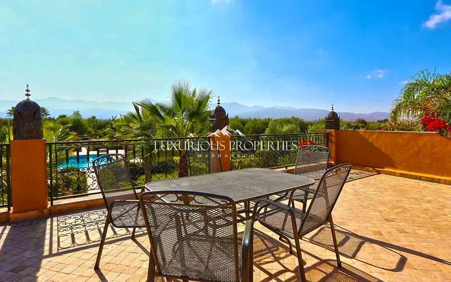 Manifique Villa à Vendre à Marrakech - Agence Immobilière - Terrasse