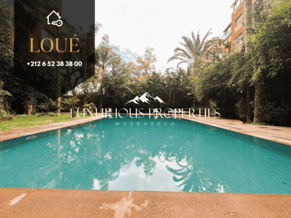 Appartement à louer - Résidence avec piscine, Hivernage - Location Appartement Marrakech